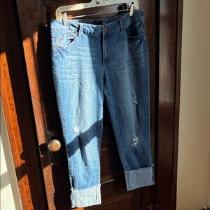 1822 Denim Blue Cropped Jeans